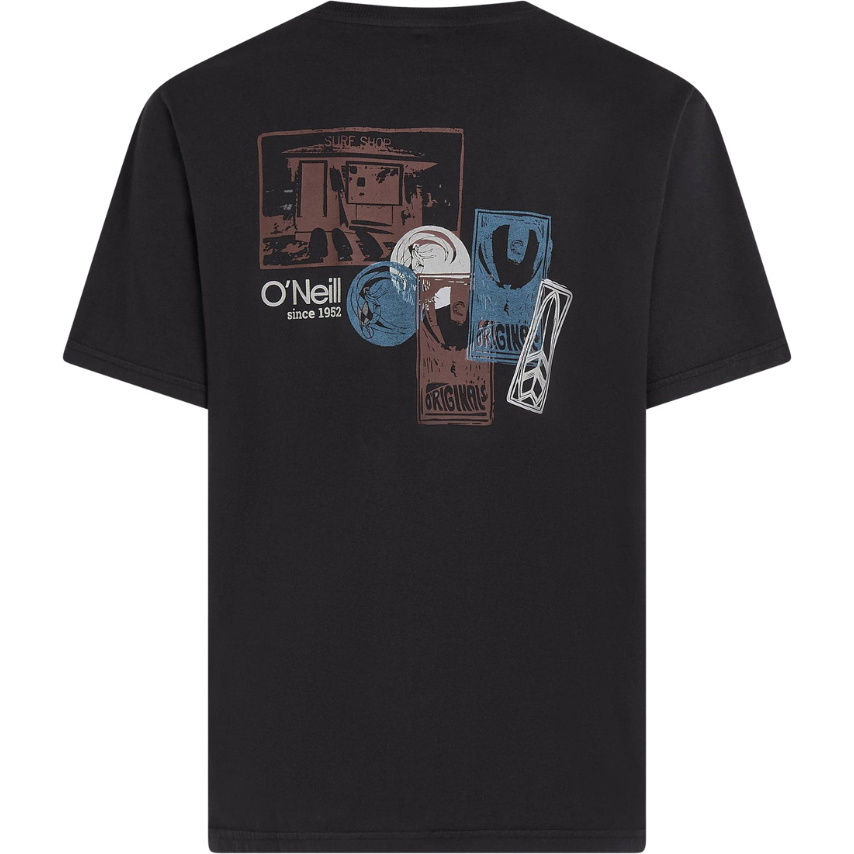 2026 O'Neill Mens O'riginals Back Print T-Shirt 2850387 - Black Out